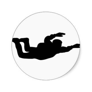 skydiving skydiver icon sticker