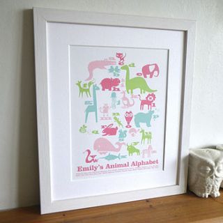 children's animal art print by letterfest