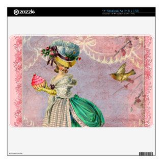 Les Petits Gateaux Marie Antoinette Cupcake & Bird Skin For MacBook Air