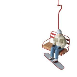 5.5" Ski Man On Lift Christmas Tree Ornament   Decorative Hanging Ornaments