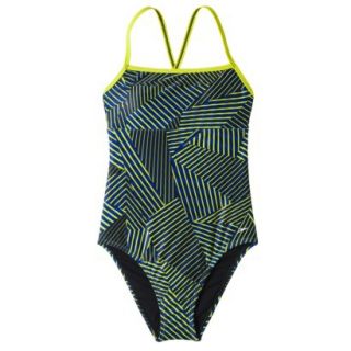 SPEEDO®  Crossback 1 Piece Swimsuit  Lime Print