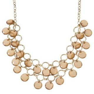Necklace with Circles and Stones   Gold