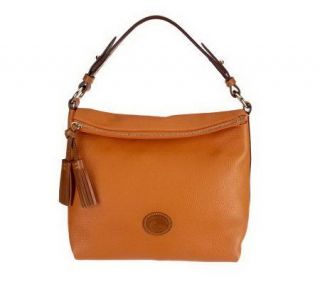 Dooney & Bourke Pebble Leather Zip Top Hobo Bag —