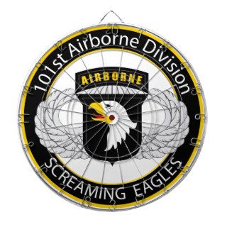 101st Airborne Screaming Eagles Dartboard With Darts