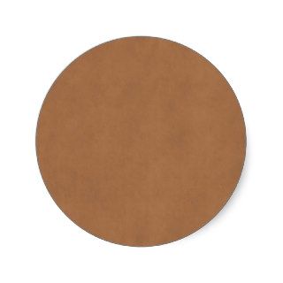 Vintage Leather Brown Parchment Template Blank Round Sticker