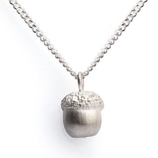 silver acorn pendant by james newman jewellery