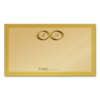 Gold Golden Infinity Hand Clasp Wedding Place Card Business Cards