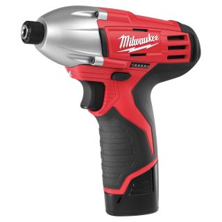 Milwaukee Cordless Impact Driver — 12 Volt, 1/4in. Hex, Model# 2450-22