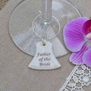 personalised wedding bell glass charms by carys boyle ceramics