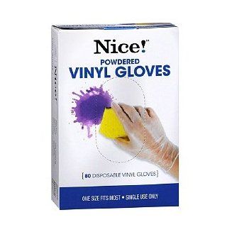  Disposable Powdered Vinyl Gloves, 80 ea Health & Personal Care