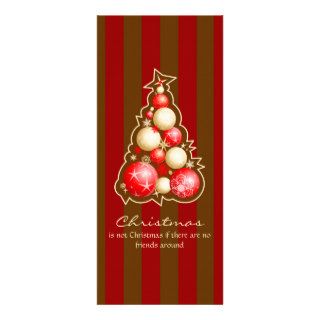 Red & Gold Bubbles Christmas Tree Party Invite
