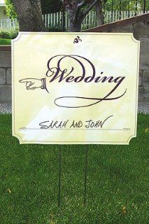 Wedding Directional Signs   Two Sided Wedding Directional Sign  Yard Signs  Patio, Lawn & Garden