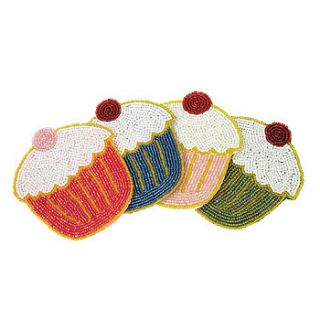 cupcake coasters set of four by created gifts