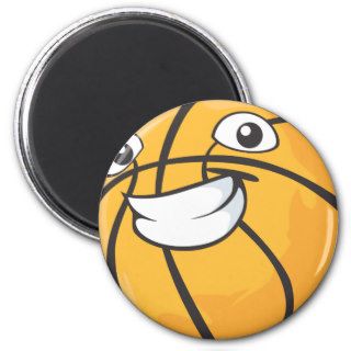 Custom Happy Smiling Basketball Magnets