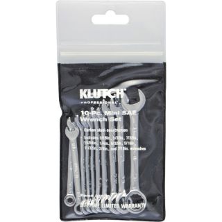 Klutch Mini Wrench Set — 10-Pc., SAE  Combination Wrench Sets