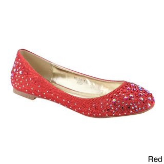 BellaMarie Women's Glitter Ballet Flats Flats