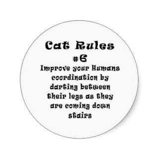 Cat Rules Number 6 Sticker