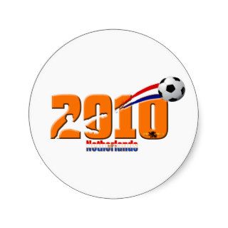 Netherlands Soccer Laranje Logo 2010 gear Round Sticker