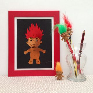 troll doll foil print by woah there pickle