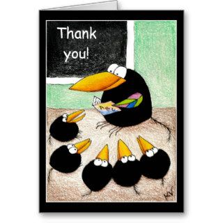 Teacher and students thank you note card