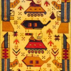 Afghan Tribal Balouchi Beige/ Red Wool Rug (3'6 x 5'2) 3x5   4x6 Rugs