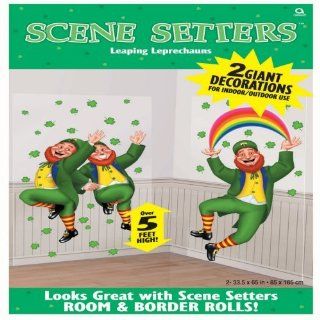 St. Patrick's Day Leaping Leprechauns 65in Scene Setter 2ct Toys & Games