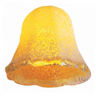 Monte Carlo Fan Company Bell Shaped Glass Shade in Amber Ice