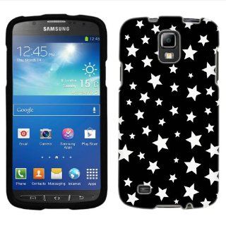 Samsung Galaxy S4 Active Silver Stars on Black Phone Case Cover Cell Phones & Accessories