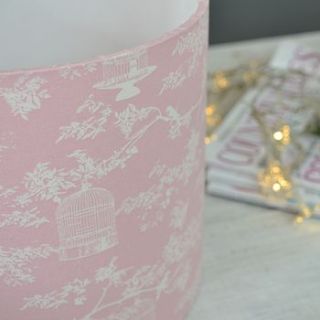 handmade birdsong lampshade by lolly & boo lampshades