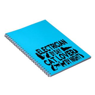 Electrician Cat Lover Spiral Note Book