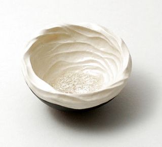 glacial pool carved wobble bowl by ellen tunstall ceramics