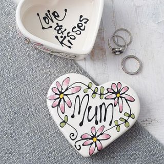 personalised ceramic heart box by gallery thea