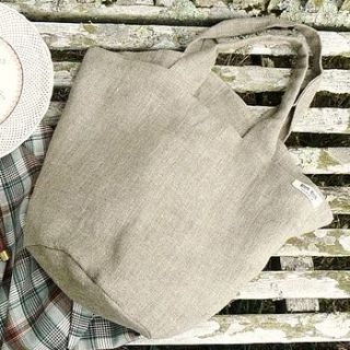 linen bucket bag by jak jak