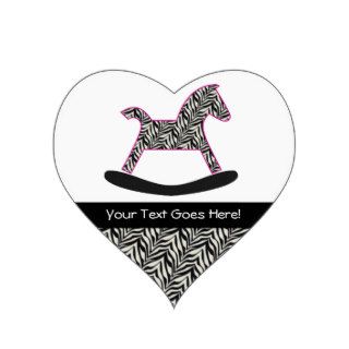 Zebra Rocking Horse Message Stickers