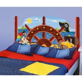 Peel and Stick Pirate Panel Headboard Size Full   Childrens Headboards