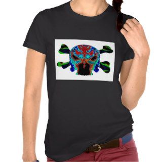 8 Colorful Skulls   ART101 Halloween Collection T shirts