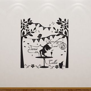 'time to drink champagne' wall sticker by almo wall art