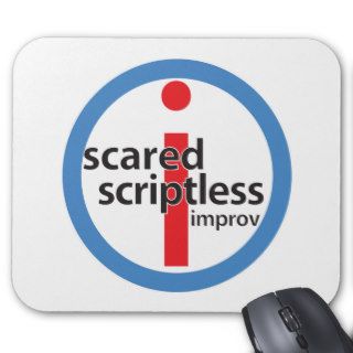 Scared Scriptless Round Logo Mouse Pad