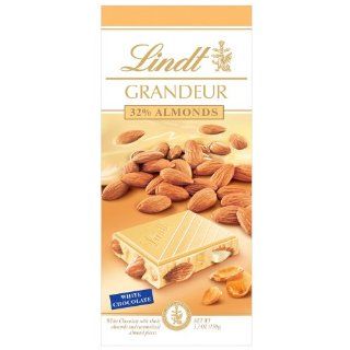 Lindt Grandeur White Chocolate with Whole Almonds, 5.3 Ounce Packages (Pack of 15)  Candy And Chocolate Bars  Grocery & Gourmet Food
