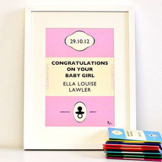 personalised new baby print by e.y.i.love