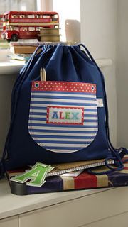 personalised drawstring bag by constantine jo