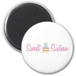 Sweet Sixteen (Birthday Cake) Magnets