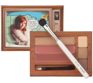 Benefit Weather Girl Eye & Lip Palette with Shadow Brush —