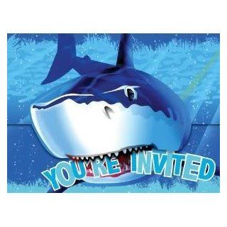 Toy / Game Creative Converting Shark Splash Birthday Party Themed Die Cut Invitations (Tri fold style) 8 Count Toys & Games
