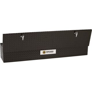Aluminum Flush-Mount Side-Bin Truck Box — Black, 70 1/2in.L x 12 1/2in.W x 10 1/2in.H  Side Mount Boxes