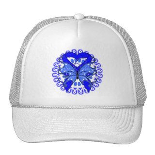 Colon Cancer Butterfly Circle of Ribbons Hat