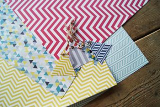 recycled geometric double side wrapping paper by mulk