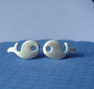 whale stud earrings by lullaby blue