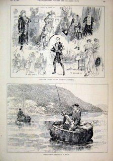 1893 Fishing Boat Coracles Wales Highbury Athenaeum   Prints
