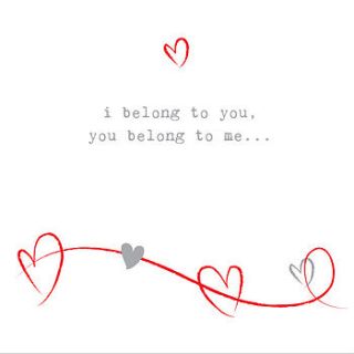 i belong to you valentines card by megan claire